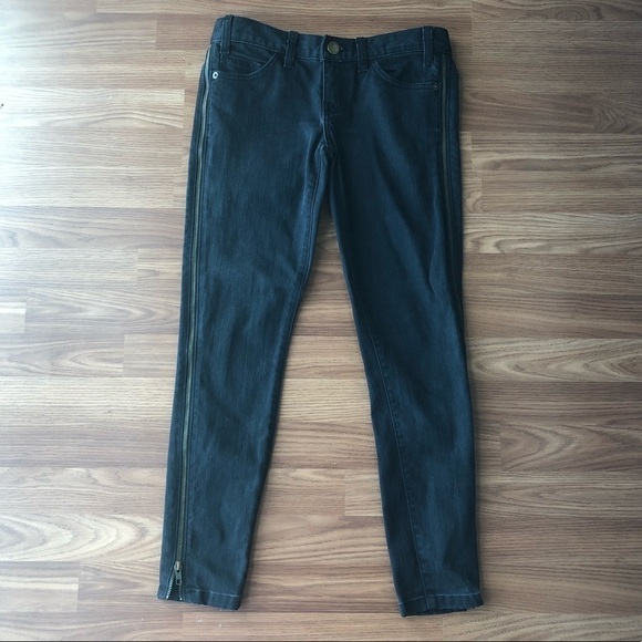 Current/Elliot The Side Zip Crop in Night - Picture 5 of 16